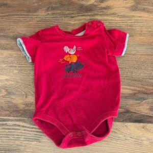 Carhartt Red Kids One Piece Animal Onesie 6M                M509